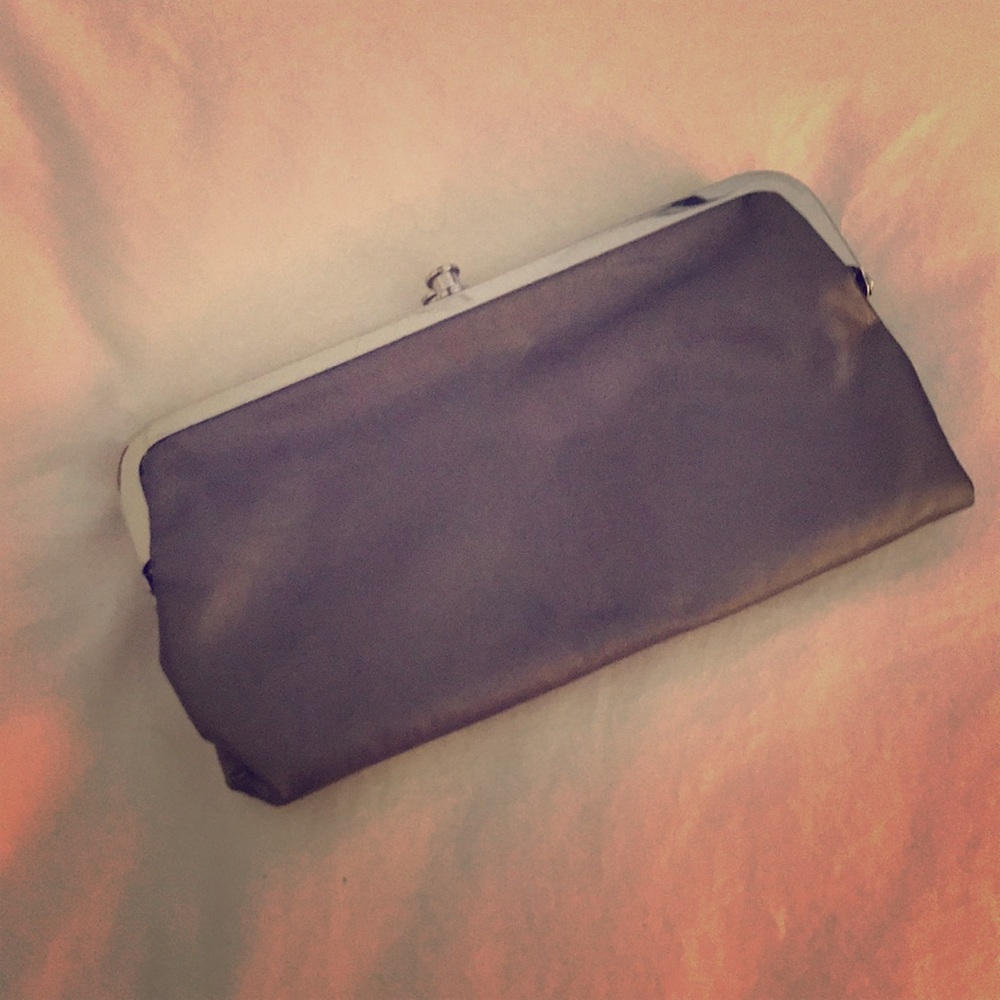 Silver clutch.